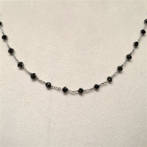 Collana Fanton Gioielli Uomo COLLANE ORO in Oro bianco Diamante DIAMANTI NERI_52 - DIAMANTI NERI_52